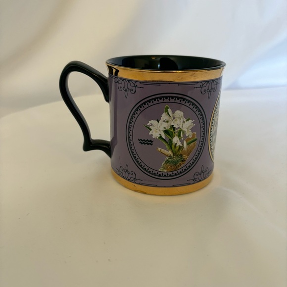 Victorian Trading Written in the Stars Purple Aquarius Zodiac Mug - Picture 13 of 16